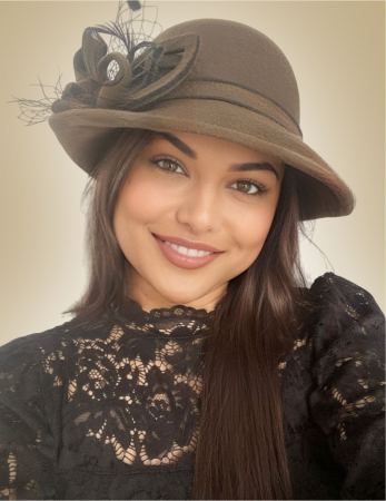 Palarie dama fetru Elegance-palarie neagra, reglabila [1]