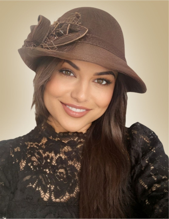 Palarie dama fetru Elegance-palarie neagra, reglabila [1]