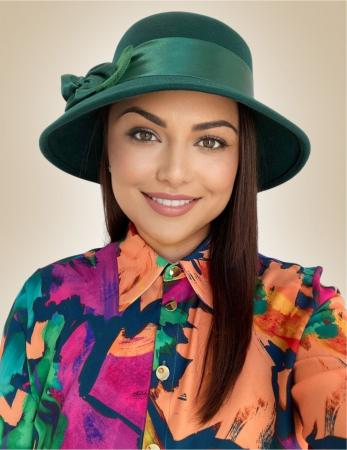 PALARII VERZI - Palarie dama VENETIA LADY LUX -palarie verde, reglabila