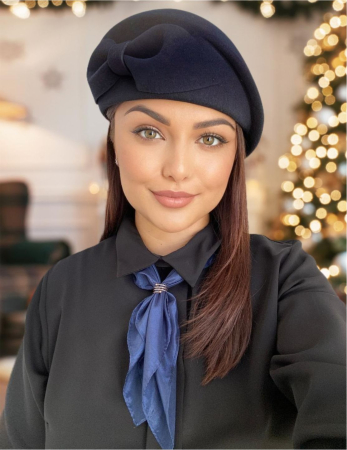 NOUA COLECTIE - Palarie dama toca REGINA LUX -palarie bleumarin, reglabila