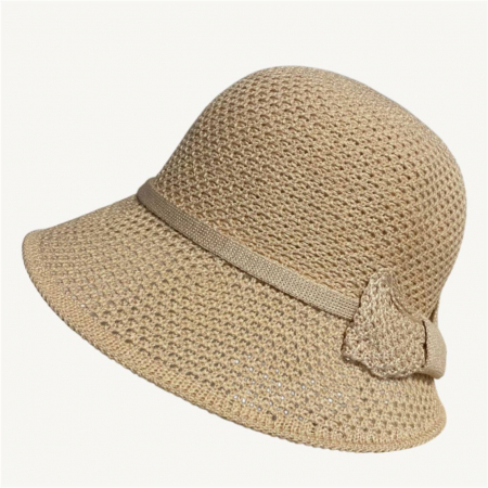 Palarie de soare de lux cu boruri tip sepcuta VICTORIA LUX (CREM) - marime unica, reglabila [3]