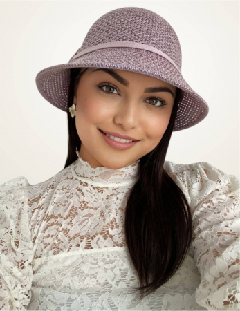 Palarie de soare de lux cu boruri tip sepcuta VICTORIA LUX (MOV) - marime unica, reglabila [1]