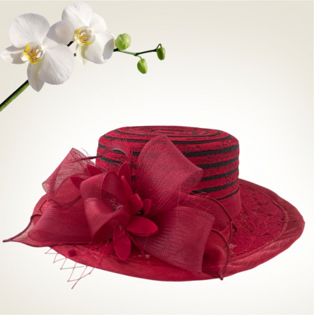 Palarie de soare de lux din organza Sofia Lux  (GRENA) - marime unica, reglabila [2]