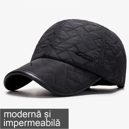 Sapca impermeabila captusita SuperSport (NEGRU) - reglabila [1]