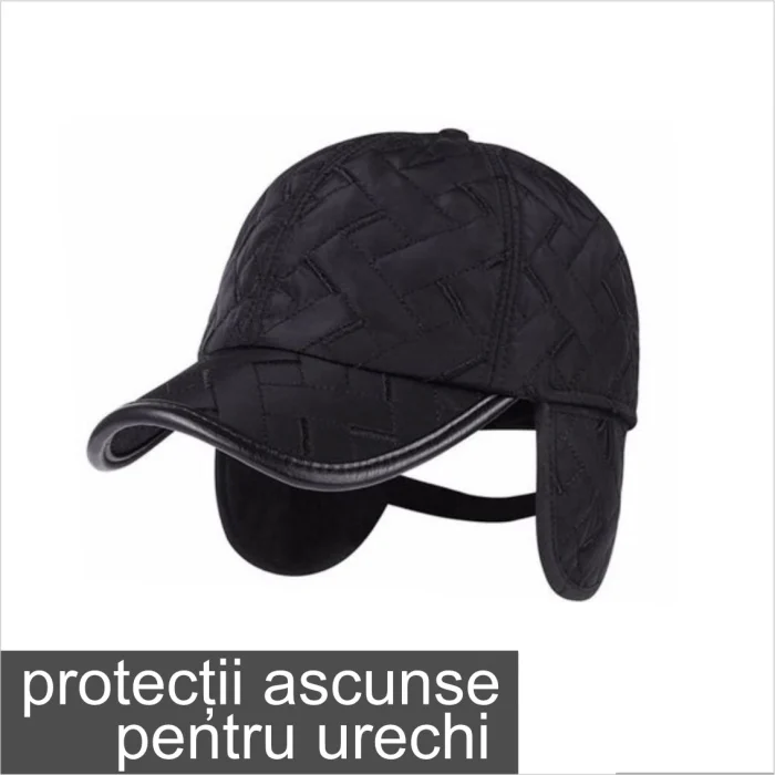Sapca impermeabila captusita SuperSport (NEGRU) - reglabila [4]