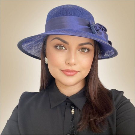 Palarii dama boruri mari LADY ROSE-palarie albastru, reglabila [2]