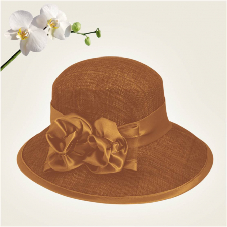 Palarii dama boruri mari LADY ROSE-palarie caramiziu, reglabila [3]