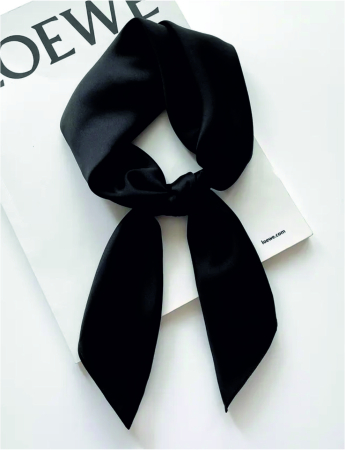 Esarfa eleganta de dama din matase, 60*60 cm, NEGRU [1]