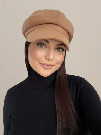 Sapca eleganta din stofa lux GLORIA CHIC (MARO deschis) - marime UNICA, reglabila [1]