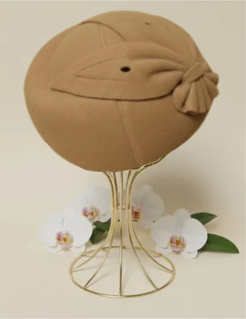 Palarii dama tip toca din fetru lux PARISIENNE LUX (MARO cappuccino) - marime unica, reglabila [3]