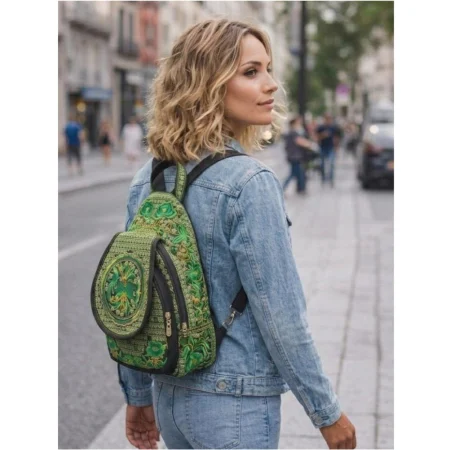 Rucsac  elegant de dama - Fantezie Chic - Verde [1]