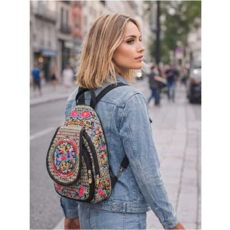 Rucsac  elegant de dama - Fantezie Chic - Roz [1]