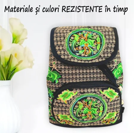 Rucsac  elegant de dama - Fantezie - Verde [2]