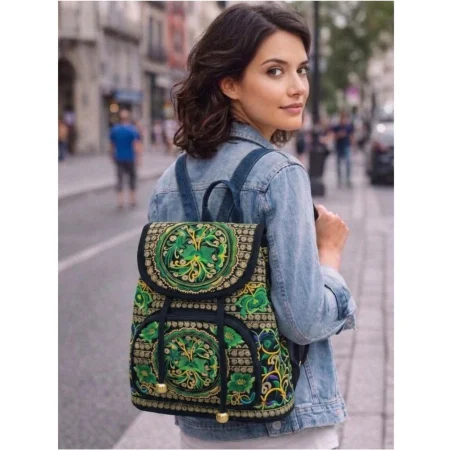 Rucsac  elegant de dama Fantezia Lux - Verde [1]