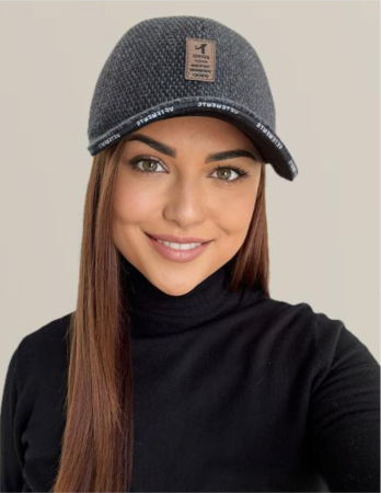 SEPCI DAMA - Sapca eleganta Nadia Sport (NEGRU pepit) - marime unica, reglabila