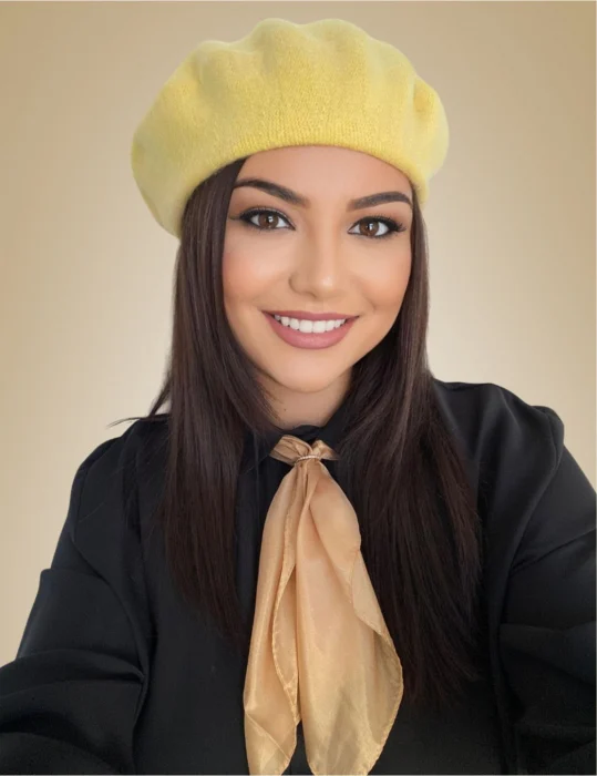 SETURI cu BERETE si SEPCI - Set elegant BERETA + ESARFA (GALBEN)