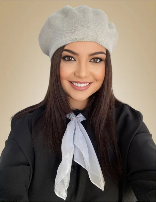 SETURI cu BERETE si SEPCI - Set elegant BERETA + ESARFA (GRI perlat)