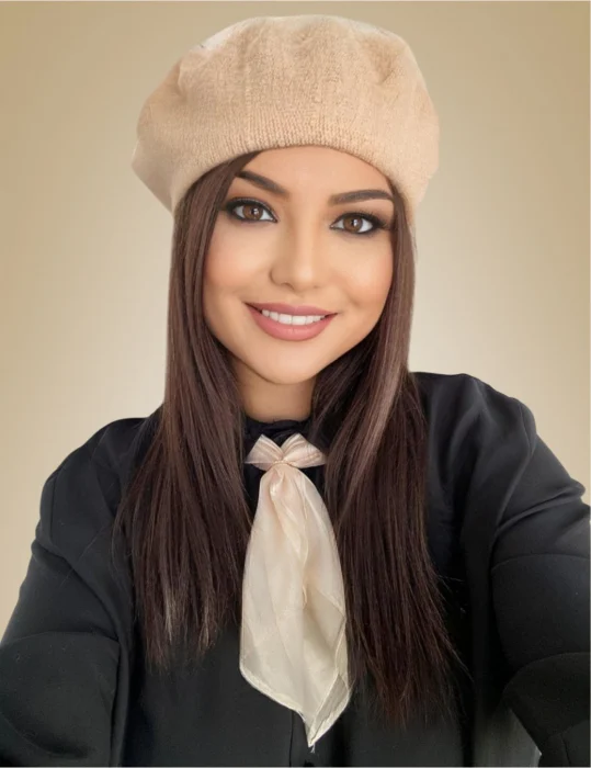 SETURI cu BERETE si SEPCI - Set elegant BERETA + ESARFA (CREM cappuccino)