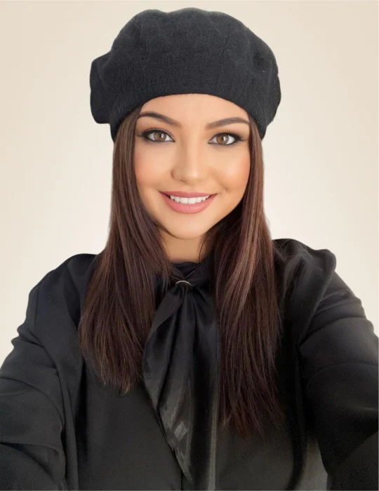 Set elegant BERETA + ESARFA (NEGRU) [1]