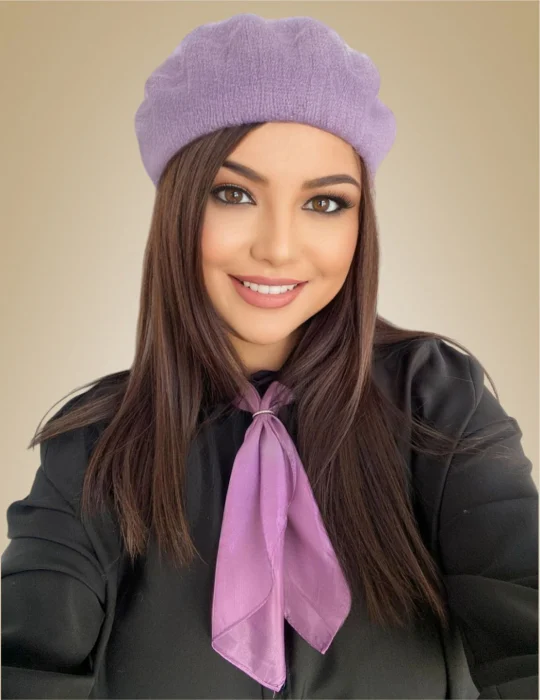 SETURI cu BERETE si SEPCI - Set elegant BERETA + ESARFA (MOV deschis)