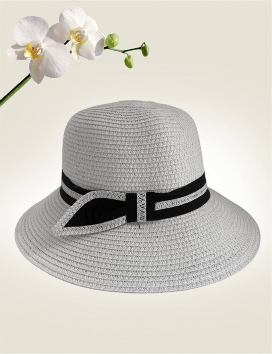 Palarii dama boruri medii OLIMPIA LUX (NEGRU+ALB), reglabila [5]