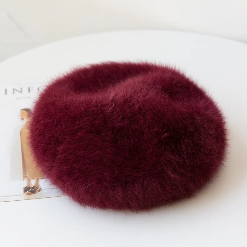 Bereta lux din lana fina si pufoasa de Angora - Princess (GRENA) - marime universala [3]