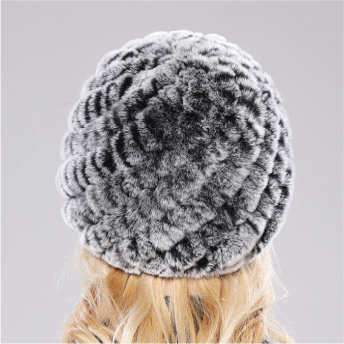 Caciula eleganta din blana DONA (GRI) - marime universala [7]