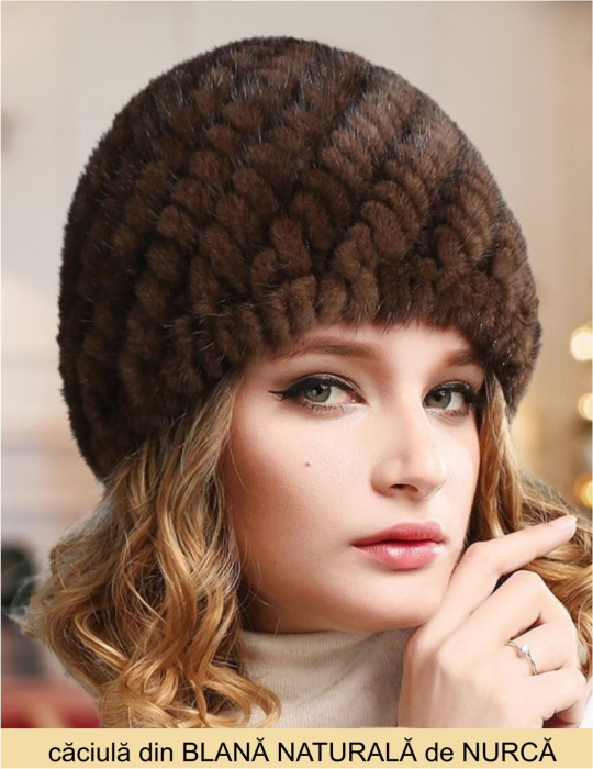 Caciula din blana de NURCA - Mira Lux (MARO) - marime universala [2]