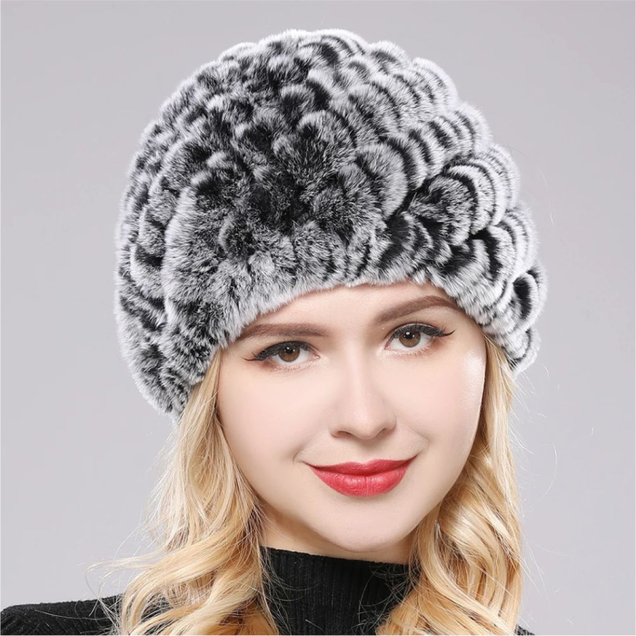 Caciula eleganta din blana DONA Chic (GRI) - marime universala [3]