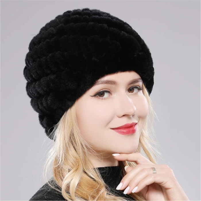 Caciula eleganta din blana ELISE Chic (MARO) - marime universalae [2]