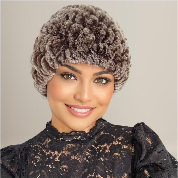 Caciula eleganta din blana ISABEL (MARO) - marime universala [6]