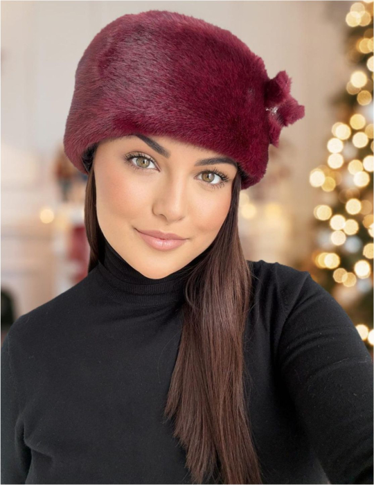 Caciula eleganta din blana LADY LUX (5 culori) - marime UNICA, REGLABILA [5]