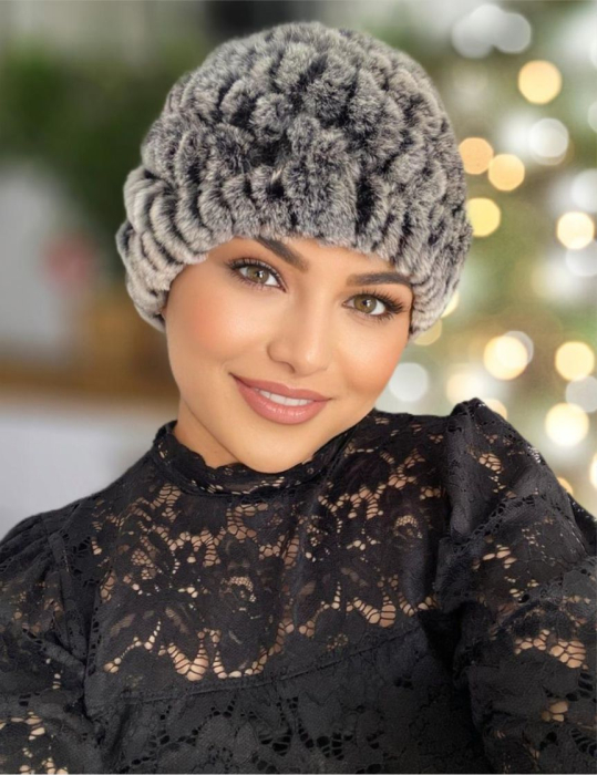 Caciula eleganta din blana DONA (GRI) - marime universala [4]