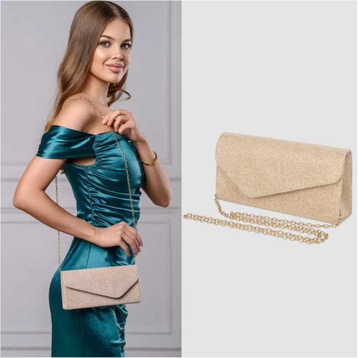 Geanta de ocazie tip plic sidefat TANGO (AURIE) [2]