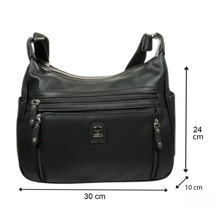 Geanta eleganta de dama Charm C03 (NEGRU) - marime medie [3]