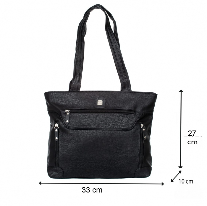 Geanta eleganta de dama Charm C06 (NEGRU) - marime mare [5]
