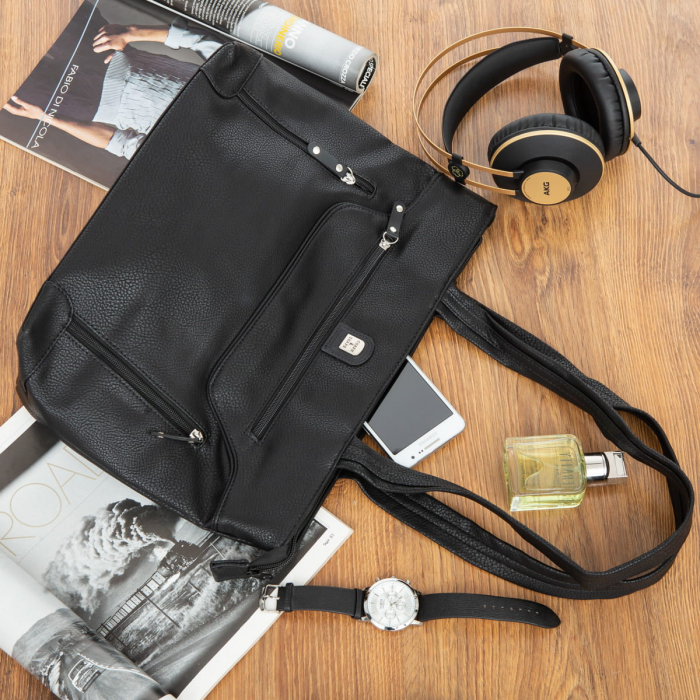 Geanta eleganta de dama Charm C06 (NEGRU) - marime mare [4]