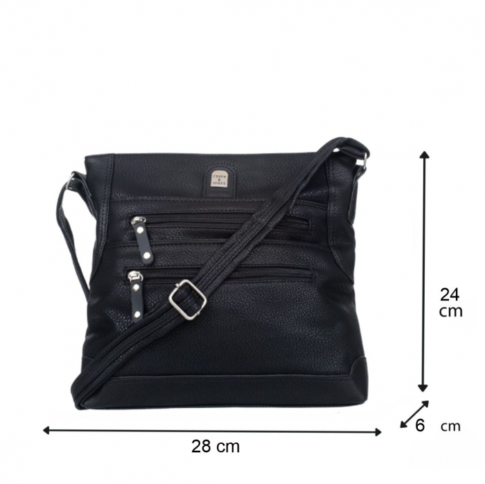 Geanta eleganta de dama Charm C08 (NEGRU) - marime medie [4]