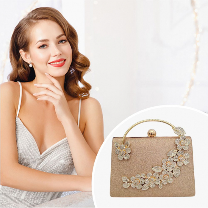 Geanta lux de ocazie clutch LADY ROSE (AURIE) [2]