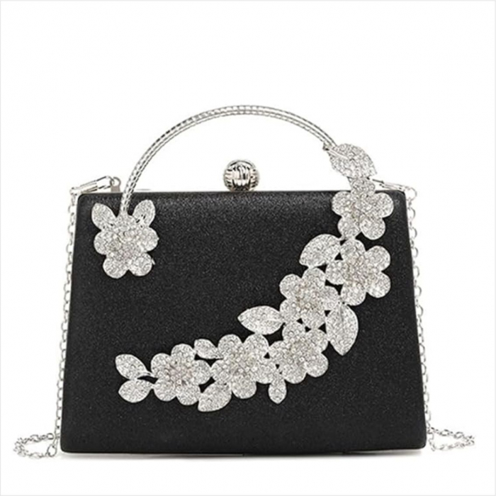 Geanta lux de ocazie clutch LADY ROSE (NEAGRA) [3]