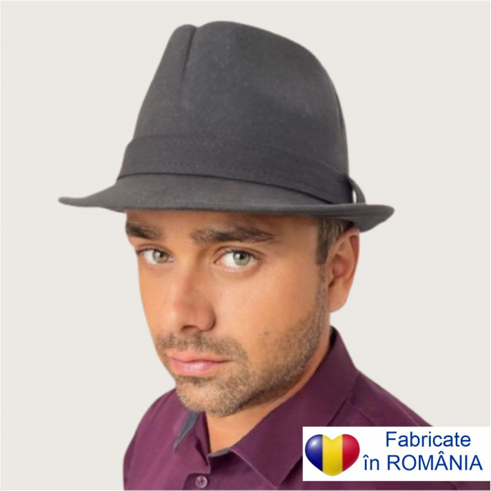 Palarie barbati din fetru lux cu crestaturi Mister Verdi Lux (GRI) [9]