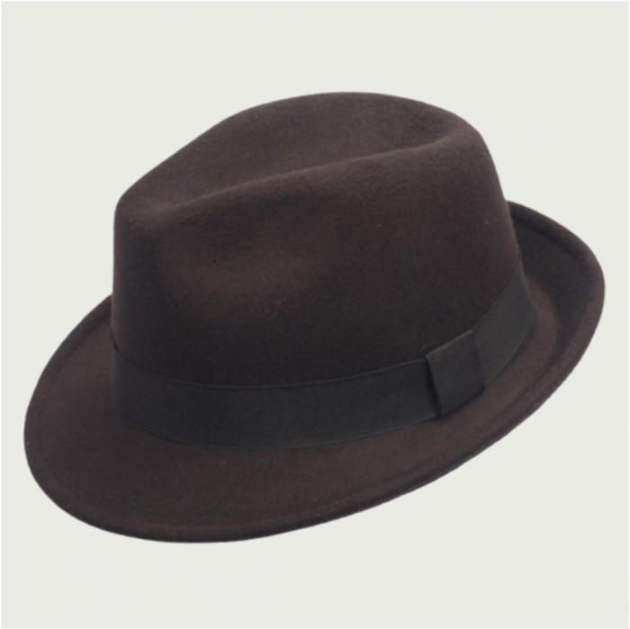 Palarie barbati din fetru lux Mister Fedora Lux (MARO) [5]