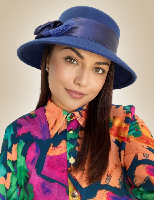 Palarie dama VENETIA LADY LUX -palarie albastra, reglabila [2]