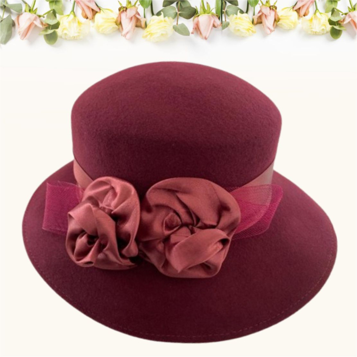 Palarie dama VENETIA LADY LUX -palarie grena, reglabila [3]