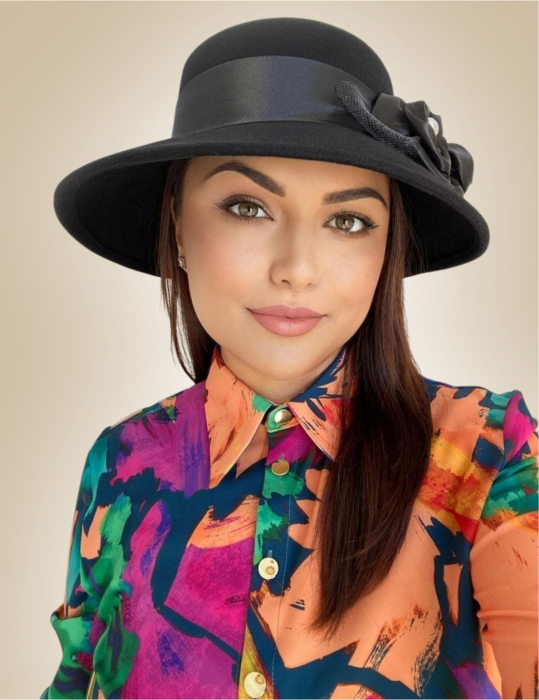 Palarie dama VENETIA LADY LUX - palarie neagra, reglabila [2]