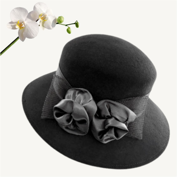 Palarie dama VENETIA LADY LUX - palarie neagra, reglabila [5]
