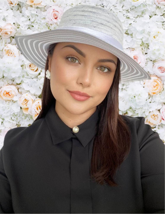Palarie dama organza  SOFIA CHIC alba, reglabila [1]