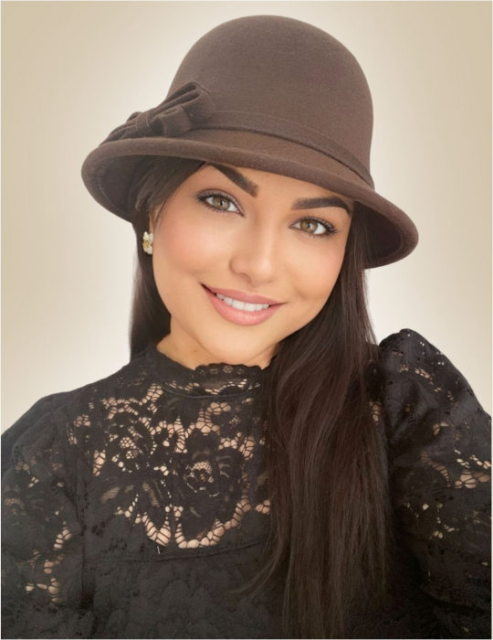 Palarie de dama cu boruri rotunde MONALISA (MARO mahon) - marime unica, reglabila [1]