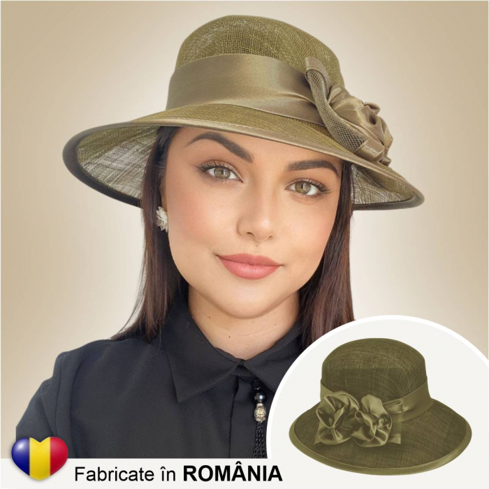 Palarie dama boruri medii LADY ROSE-palarie kaki, reglabila [3]