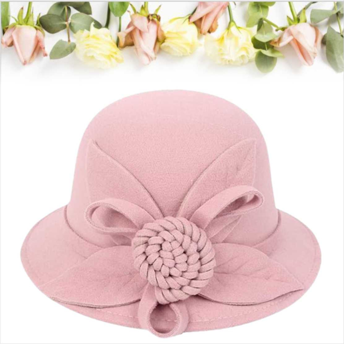 Palarii dama cu boruri rotunde MISS FLORIA (NEAGRA + 6 culori) - marime unica, reglabila [10]